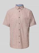 Tom Tailor Regular Fit Leinenhemd mit kurzem Arm in Sand, Größe L