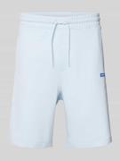 Hugo Blue Regular Fit Sweatshorts mit Label-Badge Modell 'Nasensio' in...