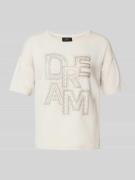 monari T-Shirt mit Label-Detail in Beige, Größe 36