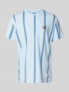 Tommy Jeans Regular Fit T-Shirt aus reiner Baumwolle mit Label Stitchi...