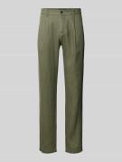 Marc O'Polo Tapered Leinenhose mit Bundfalte Modell 'OSBY JOGGER' in O...