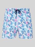 MCNEAL Relaxed Fit Badeshorts mit Logo-Stitching in Weiss, Größe XXL