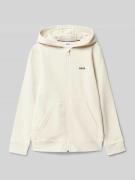 Boss Sweatjacke mit Kapuze in Sand, Größe 140
