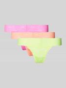 Guess String mit Ausbrenner-Effekt im 3er-Pack in Neon Pink, Größe S
