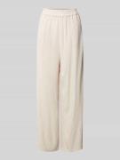 Jake*s Casual Wide Leg Stoffhose aus Viskose-Leinen-Mix in Beige, Größ...