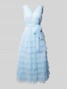 A-view Maxikleid mit Volants Modell 'Miranda' in Hellblau, Größe 38