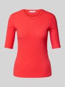 OPUS T-Shirt in Ripp-Optik Modell 'Savka' in Rot, Größe 40