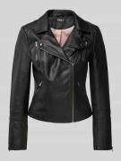 Only Bikerjacke in Leder-Optik Modell 'Gemma' in Black, Größe 34