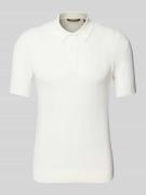 Superdry Poloshirt mit kurzer Knopfleiste in Offwhite, Größe L