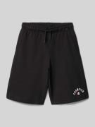 CHAMPION Sweatshorts mit Logo-Stitching in Black, Größe 128
