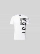 Dsquared2 Slim Fit T-Shirt aus reiner Baumwolle in Weiss, Größe L