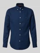 Tommy Hilfiger Slim Fit Freizeithemd aus reiner Baumwolle in Marine, G...