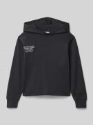 Tom Tailor Boxy Fit Hoodie aus reiner Baumwolle in Black, Größe 140