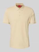 HUGO Poloshirt mit Label-Print Modell 'Donos' in Beige, Größe L