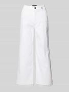 Marc Cain Wide Fit Jeans mit Spitzenbesatz in Weiss, Größe 42