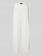 s.Oliver BLACK LABEL Weite Hose mit Bundfalten in Offwhite, Größe 36