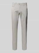 Brax Regular Fit Chino mit Strukturmuster Modell 'FABIO' in Silber, Gr...
