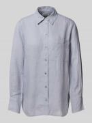 Marc O'Polo Regular Fit Leinenbluse aus reinem Leinen in Rauchblau, Gr...