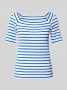 Marc Cain T-Shirt mit Karree-Ausschnitt in Royal, Größe 36