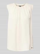 Marc Cain Blusentop mit Rundhalsausschnitt und Raffungen in Sand, Größ...