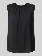 Marc Cain Blusentop mit Rundhalsausschnitt und Raffungen in Black, Grö...