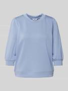 mbyM Sweatshirt aus Viskose-Mix mit 3/4-Arm Modell 'Kadi' in Rauchblau...