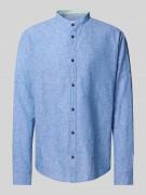 Tom Tailor Regular Fit Freizeithemd aus Leinen-Baumwoll-Mix in Jeansbl...