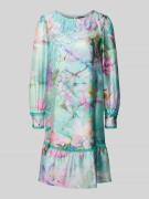 Marc Cain Knielanges Kleid mit Ballonärmeln in Gruen, Größe 46