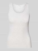Lanius Tanktop in Ripp-Optik in Hellgrau Melange, Größe 42