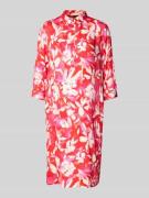 Milano Italy Knielanges Kleid mit 3/4-Arm in Rot, Größe 46