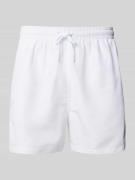 Emporio Armani Badehose mit elastischem Bund in Weiss, Größe L