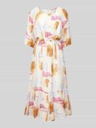 Christian Berg Woman Selection Midikleid aus Viskose-Mix in Sand, Größ...