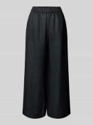 MM Wide Leg Leinenhose mit elastischem Bund Modell 'MINNIE' in Black, ...
