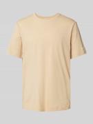 CHAMPION T-Shirt mit Label-Stitching in Beige, Größe L
