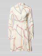 Tommy Hilfiger Mini Wickelkleid mit Motiv-Print in Weiss, Größe 36