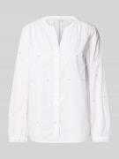 Tom Tailor Regular Fit Langarmbluse aus reiner Baumwolle in Weiss, Grö...