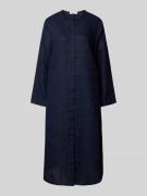 Christian Berg Woman Leinenkleid mit durchgehender Knopfleiste in Dunk...