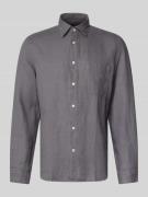 Marc O'Polo Regular Fit Leinenhemd mit aufgesetzter Brusttasche in Gra...