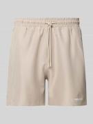 Pegador Badehose mit Label-Stitching in Beige, Größe L