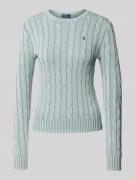 Polo Ralph Lauren Strickpullover mit Zopfmuster Modell 'JULIANNA' in B...