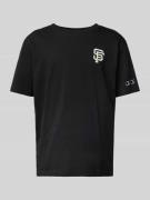 CHAMPION T-Shirt mit Label-Detail in Black, Größe L