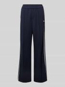 Oui Straight Leg Stoffhose mit fixierten Bügelfalten in Dunkelblau, Gr...