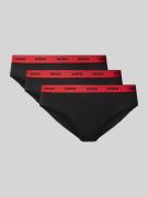 HUGO Slip mit Label-Print im 3er-Pack in Black, Größe L