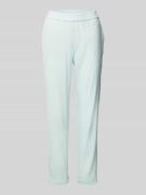 Marc Cain Regular Fit Leinenhose mit elastischem Bund in Mint, Größe 3...