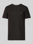 Fynch-Hatton T-Shirt mit Logo-Stitching in Black, Größe XXL