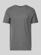 Fynch-Hatton T-Shirt mit Logo-Stitching in Anthrazit, Größe 3XL