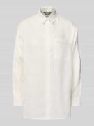 MM Loose Fit Hemdbluse aus reinem Leinen Modell 'NOEL' in Offwhite, Gr...