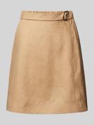 MM Leinenrock mit Gürtel Modell 'SCOGLIO' in Camel, Größe 38