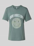 Only Regular Fit T-Shirt aus reiner Baumwolle Modell 'LISA' in Schilf,...