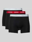 HUGO Boxershorts mit elastischem Label-Bund im 3er-Pack in Black, Größ...